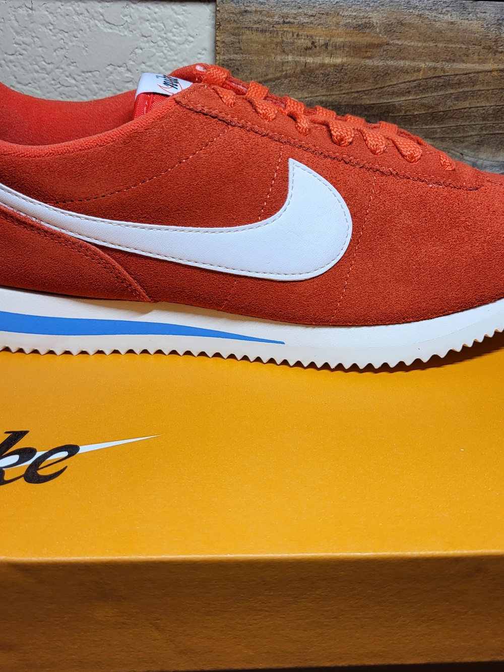 *NEW* Women’s Nike Cortez Crimson/White-Photo Blue All Leather Women's Size 9